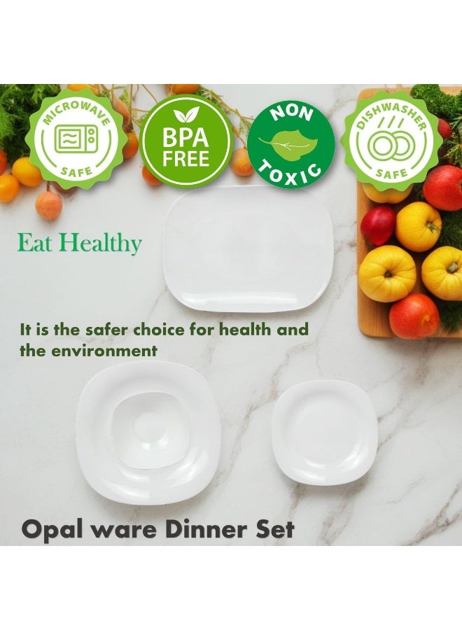 Melrich 50 Piece Opalware Dinner Set - Image 3