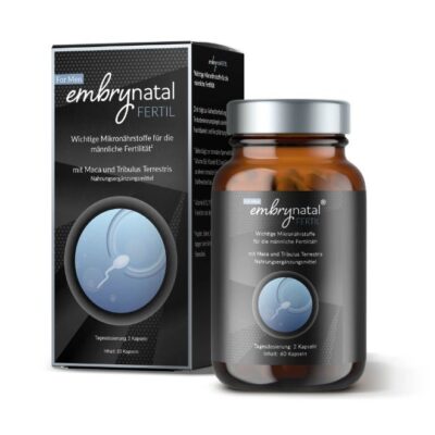 Embrynatal Fertil Men – German Plant-Based Fertility Support Supplement, 60 Capsules