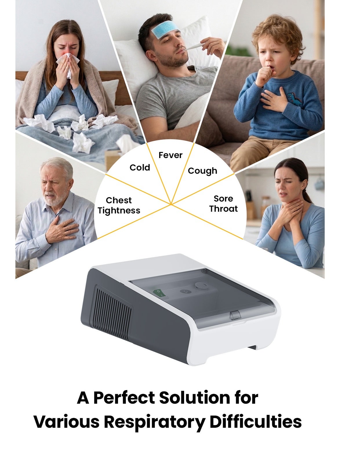 Compressor Nebulizer with Nasal, Nebulizer machine for Adults and Children - Image 3