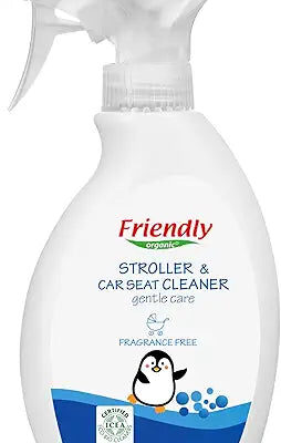 Friendly Organic 250ml Fragrance Free Stroller & Car Seat Cleaner, Clear