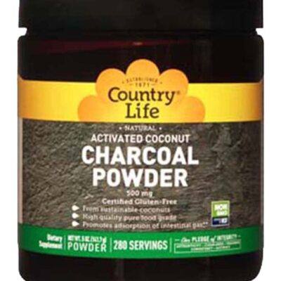 Activated Coconut Charcoal 500 mg Powder 280 Servings, 5 oz (141.7 g)