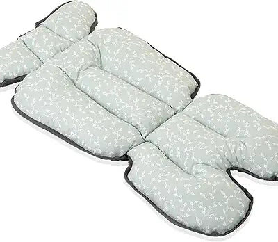 BABYJEM STROLLER AND HIGH CHAIR PAD GREEN FLOWER
