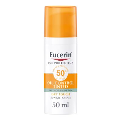 Eucerin Face Sunscreen Oil Control Gel-Cream SPF 50+ – 50ml | Dry Touch, High UVA/UVB Protection, Light Texture, Suitable Under Makeup, For Oily & Blemish-Prone Skin