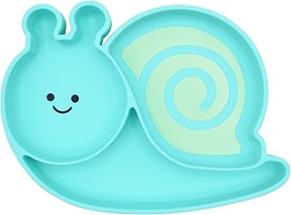 Melli Silicone Divided Plate - Snail Blue