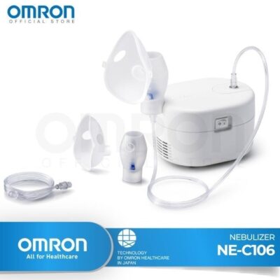 Omron Ultra Compact & Low Noise Compressor Nebulizer NEC-106 For Child & Adult White