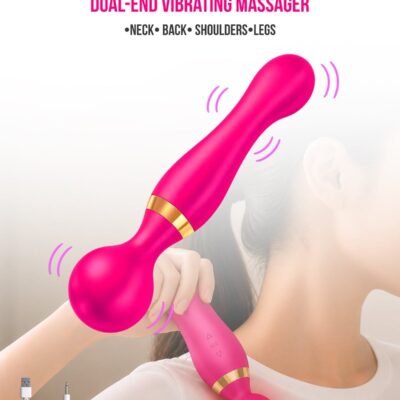 Rechargeable Handheld Body Massager Portable Vibrating Massager for Neck, Back, and Legs