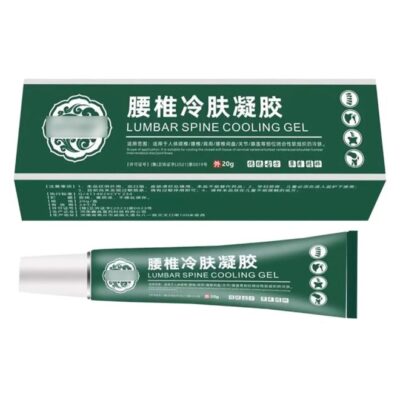 Cooling Lumbar Therapy Gel 20g for Back and Joint Pain Relief, Cold Compress Gel for Knee, Shoulder and Muscle Strain, Easy to Apply Formula