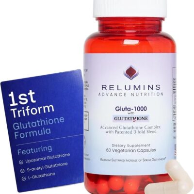 Reduced L-Glutathione Complex, Gluta-1000, 60 Capsules. Packaging May Vary