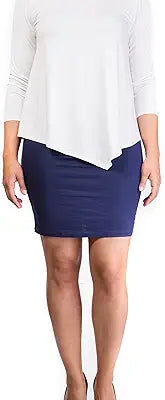 Mama Basic - Double Layer Maternity & Nursing Dress - Cream And Navy Medium
