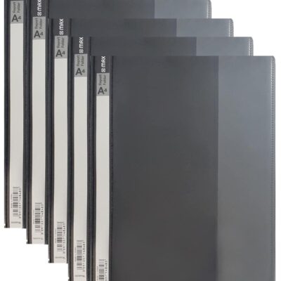 5-Piece A4 Report File Black Cover
