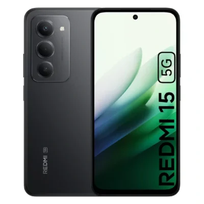 Xiaomi Redmi 15 5G 8GB RAM, 256GB, Dual SIM, Midnight Black, 7000mAh Battery, 6.9-Inch 144Hz FHD+ Display, Snapdragon 6s Gen 3, 50MP AI Camera, IP64, International Version