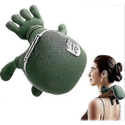 Massage Master for Neck & Shoulders – Portable Electric Heated Deep Tissue Massager for Pain Relief, Muscle Relaxation, Adjustable Warm Compression, Cordless, Rechargeable for Home & Office Use