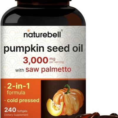 Pumpkin Seed Oil 3,000mg Per Serving with Saw Palmetto, 240 Softgels