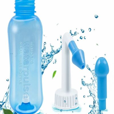 Neti Pot Sinus Rinse Bottle，Abnaok Nose Wash Cleaner Pressure Rinse Nasal Irrigation for Adult & Kid BPA Free，Nasal Wash Kit for Home or Travel