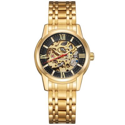 Kenneth Scott Mens Mechanical Black Dial Watch - K22311-GBGB