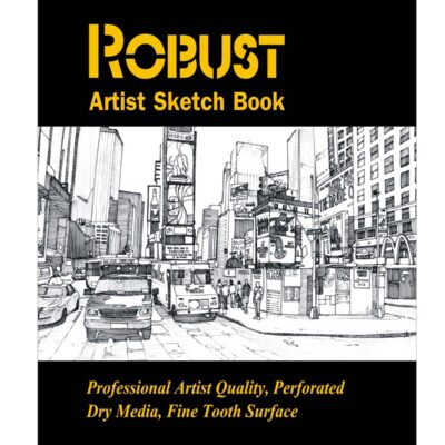 Robust 400 Series(5.5"x8.5") SketchBook, 100 Sheets Sketch Pad, 180gsm Drawing Notebook, Art Paper For Dry and Wet Media, Drawing Book For Kids, Spiral Bound Artist Sketch Paper, Acid-Free Art Book