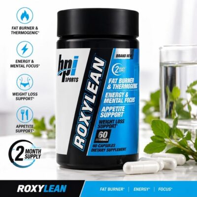 BPI Sports RoxyLean Fat Burner & Thermogenic Supplement, 60 Capsules, Energy & Weight Loss Support