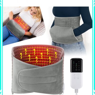 Electric Waist Heating Belt 10 Temperature Settings 4 Timer Options With Auto Shut-off Pain Relief For Waist Back Neck Shoulder Premium Electric Heating Pad