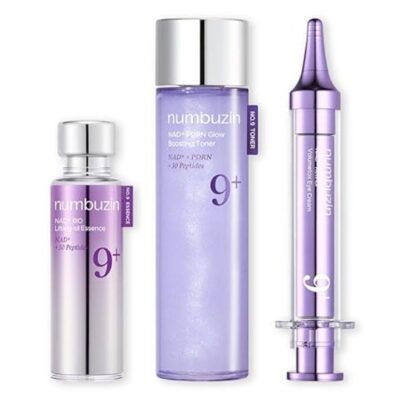 numbuzin No.9 NAD+ Bio-Lifting Trio | Complete Firming & Wrinkle Care Set with Toner, Essence & Eye Cream