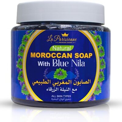ECOLYTE+ Moroccan Soap Blue Nila 500g – Natural Hammam, All Skin Types, ESMA Certified