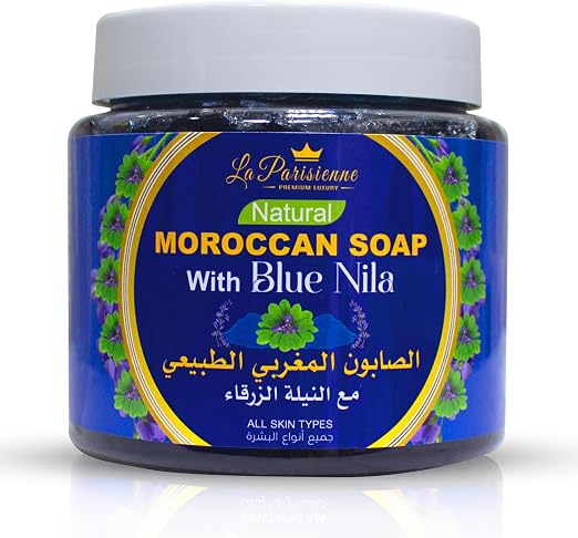 ECOLYTE+ Moroccan Soap Blue Nila 500g – Natural Hammam, All Skin Types, ESMA Certified