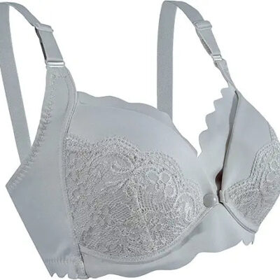 Okus - Elegant Seamless Maternity & Nursing Bra - Light Grey - XX Large