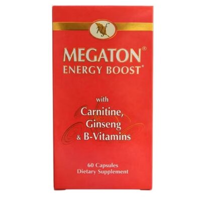 Megaton Energy Boost Dietary Supplement with Carnitine, Ginseng & B-Vitamins, 60 Capsules