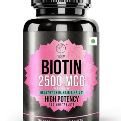 Biotin 2500MCG, Healthy Skin, Hair and Nails, High Potency - 120 Veg Tablets