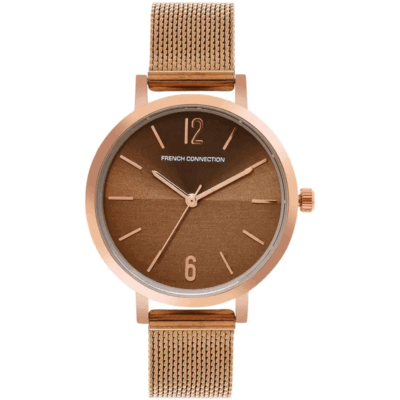 French Connection Analog Watch For Women with Sleek Design and Premium Craftsmanship - FC007BRN