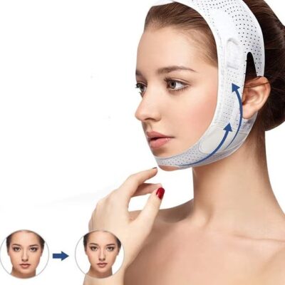 Breathable Face Slimming Strap, Face Lift Strap, Reusable Face Lifting Bandage Pain-Free Jawline Shaping Band, V Line Shaping Face Masks, Anti-Sagging-Aging-Wrinkle-Snore Belt for Women （White）