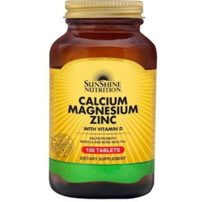Calcium Magnesium Zinc With Vitamin D Dietary Supplement 100 Tablets