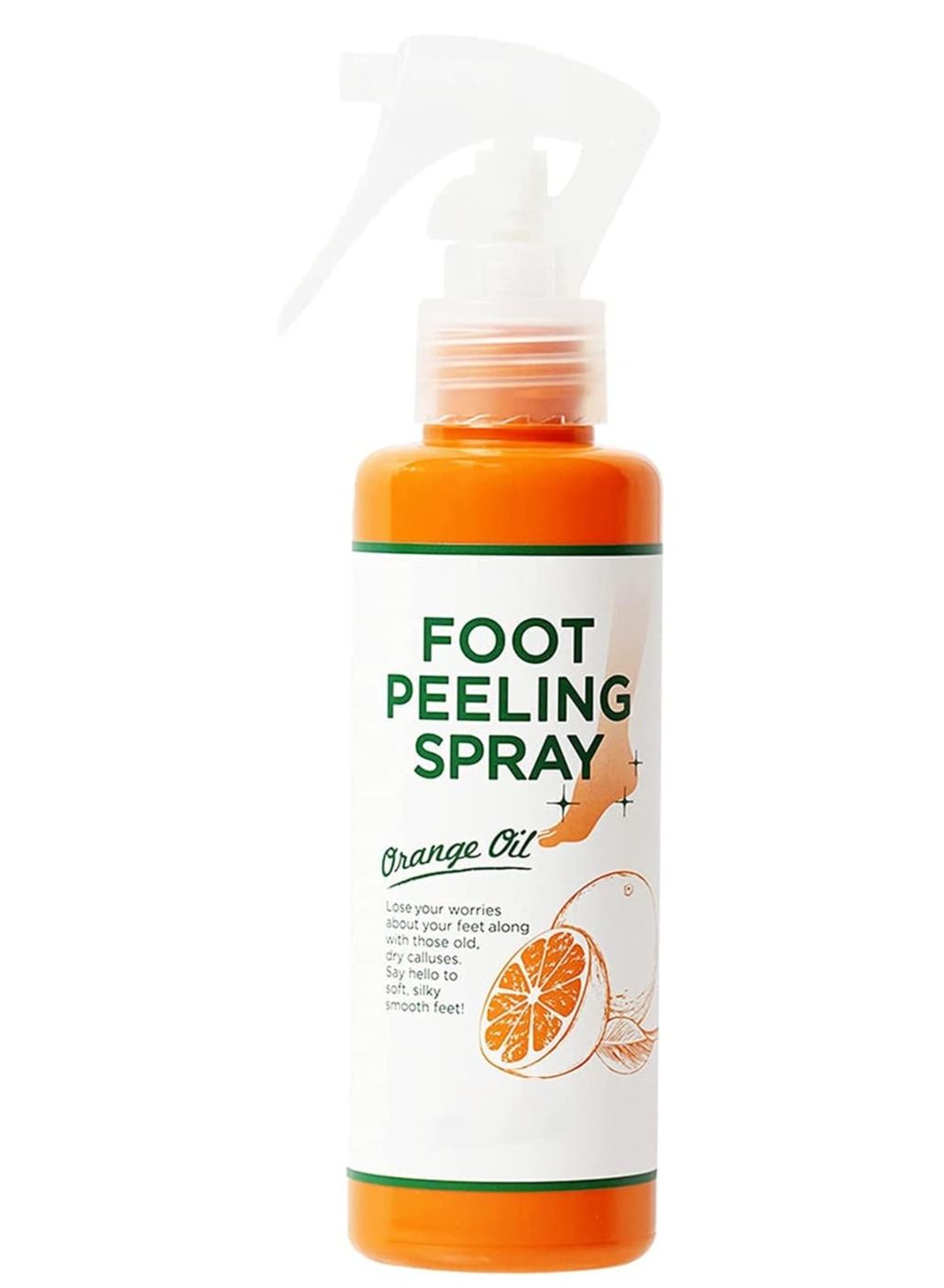 Foot Dead Skin Remover - Foot Peeling Spray Orange Oil,Natural Formula Foot Scrubber for Dead Skin Callous Removal, Moisturizing Nourishing Foot Exfoliator