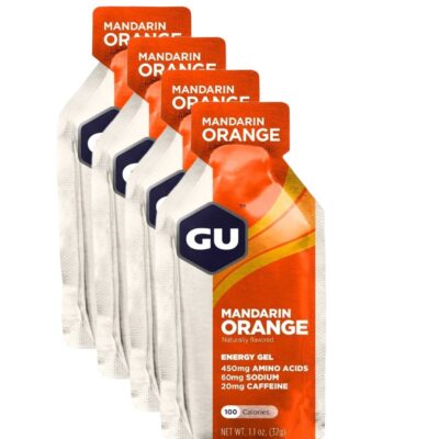 Gu Energy Gel, Mandarin Orange, Quick and Sustained Energy, Electrolyte ReplacementGu Energy Gel, Vanilla Bean, 1 Piece, Quick and Sustained Energy, Electrolyte Replacement, Pack of 4