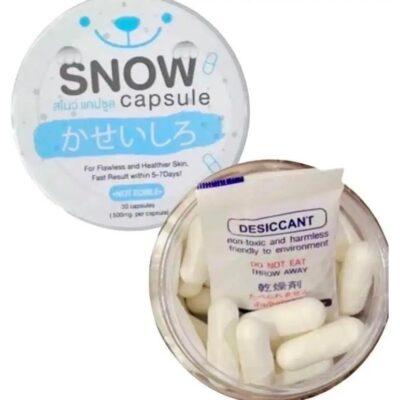 Snow Capsule | Skin Whitening & Brightening Supplement | Flawless & Healthier Skin in 5-7 Days | 30 Capsules (500mg Each)