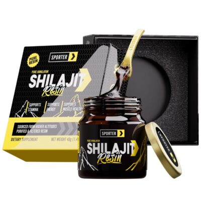 Sporter Pure Himalayan Shilajit Resin – 250mg per Serving, High Fulvic Acid, 40g Natural Dietary Supplement