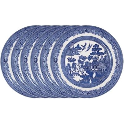 Churchill BLU Willow Mint Dinner Plate 26CM, Ceramic, Multi-Colour, 26 x 26 x 1 cm
