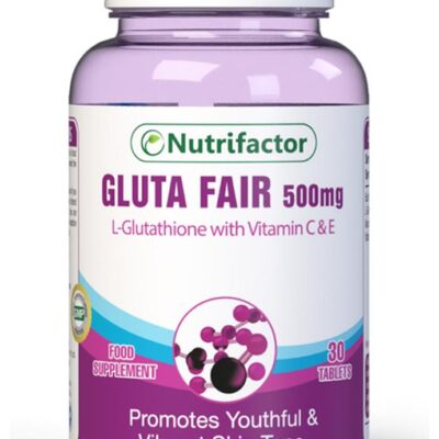 GlutaFair - Promotes Youthful & Vibrant Skin Tone - L Glutathione with Vitamin C & E - 30 Tablets