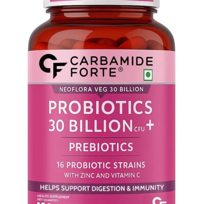 Carbamide Forte Probiotics Supplement 30 Billion for Women & Men - 100 Veg Capsules