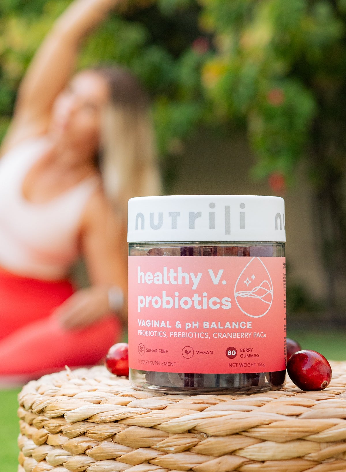Healthy V. | Probiotics For Women & Prebiotics, Cranberry & D-Manose | Digestion, Vaginal & pH Balance - 60 Sugar Free Gummies - Image 2