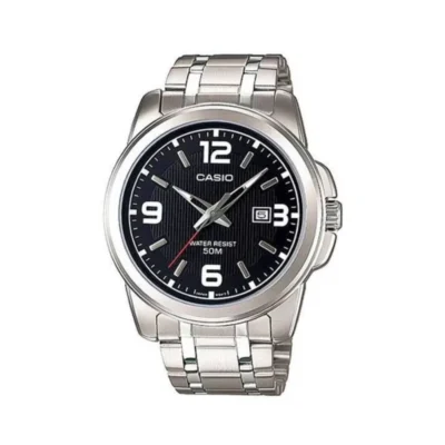 Casio Men Analog Watch Silver Stainless Steel 50 mm MTP-1314D-1AVDF