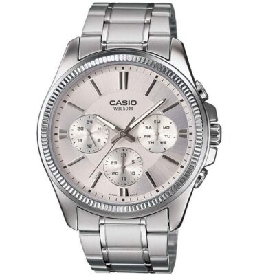Casio Mtp-1375D-7Avdf Enticer White Dial Mens Watch