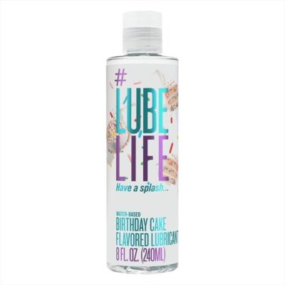 Water-Based Birthday Cake Flavored Lubricant, Personal Lube for Men, Women and Couples, Made Without Added Sugar, 8 Fl Oz
