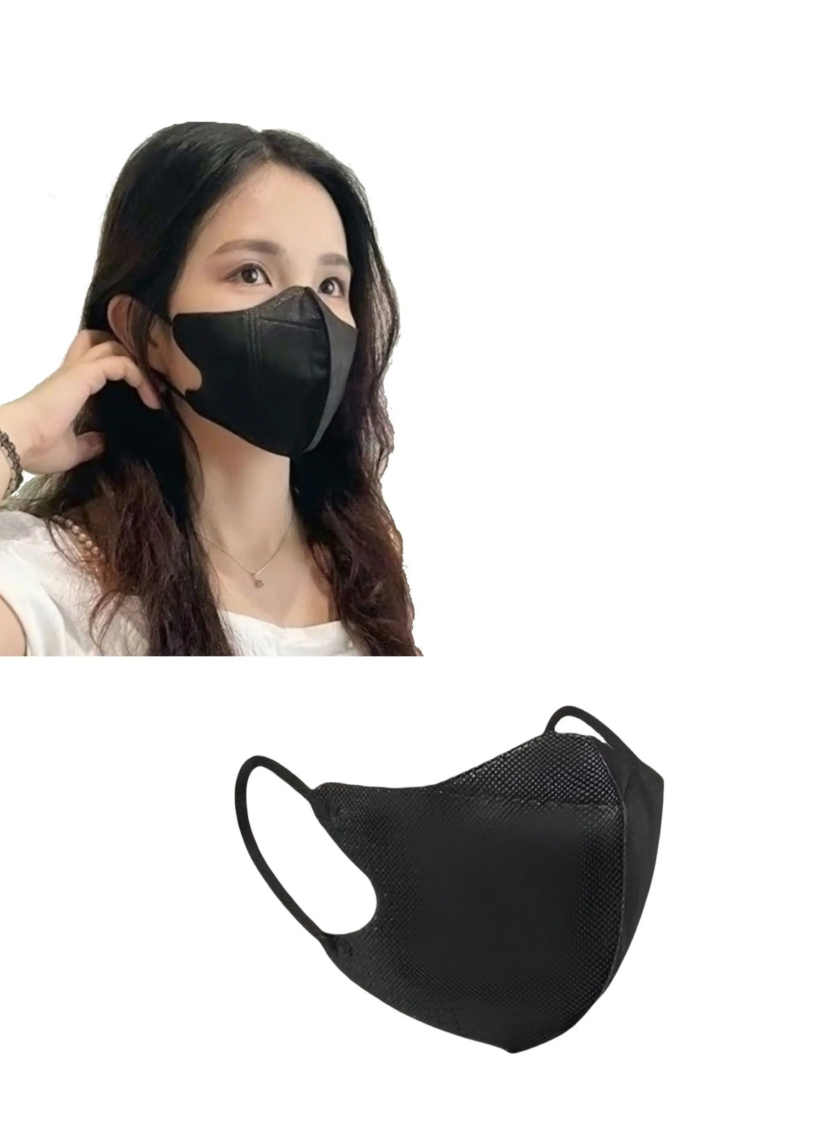 Pack of 20 Disposable 3D Adult Masks 3-Layer Filter Protective Breathable Comfort Mask Ideal for Daily Use - Image 2