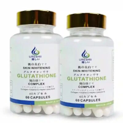 Ureshii Glutathione Complex Skin Whitening Capsules – Pack of 2 | 120 Capsules Total | Made in Japan