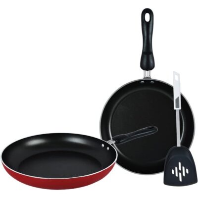 Classique Frypan with Spatula Set of 3 Pieces Red/Black 28cm