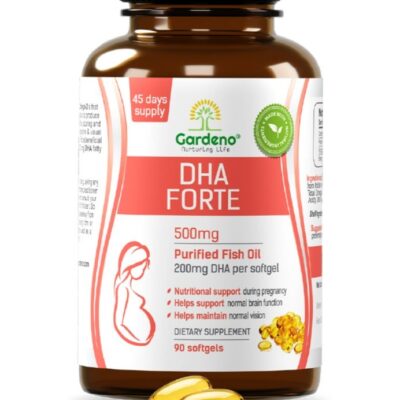 DHA Forte -Prenatal DHA Omega-3 Softgels |Supports Baby Brain & Eye Development During Pregnancy|Purified Sardine Fish Oil, 90 Count, 500mg Each