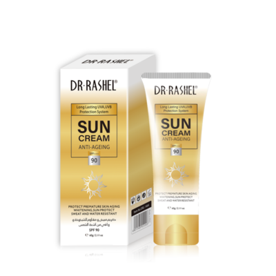DR. RASHEL Anti-Age & Whitening Sunscreen SPF 90 – 60g | Broad Spectrum Protection & Skin Brightening | UAE