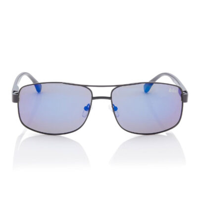 Lee Cooper Polarized Sunglasses Black Frame Blue Mirror Mirror Lens 64mm - LC1203C03