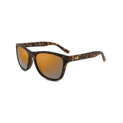 Lee Cooper Polarized Sunglasses Demi Frame Blue Revo Mirror Lens 55mm - LC1039C02