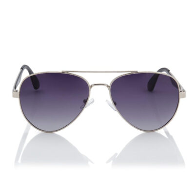 Lee Cooper Polarized Sunglasses Gradient Grey Frame Silver Mirror Lens 47mm - LC1220C01